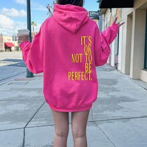 New! It’s Okay Pink Hoodie